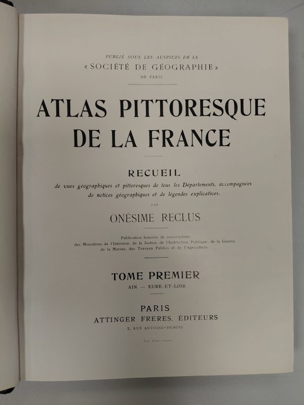 Atlas pittoresque de la France 3/3 tomes - Onésime RECLUS - Image 4
