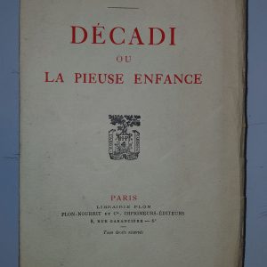 Décadi ou la Pieuse enfance - Paul Cazin - Image principale