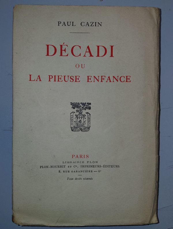 Décadi ou la Pieuse enfance - Paul Cazin - Image principale