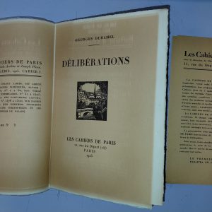 deliberations_georges-duhamel_edition-originale_CL-00472_01 Délibérations - Georges DUHAMEL - Image 2