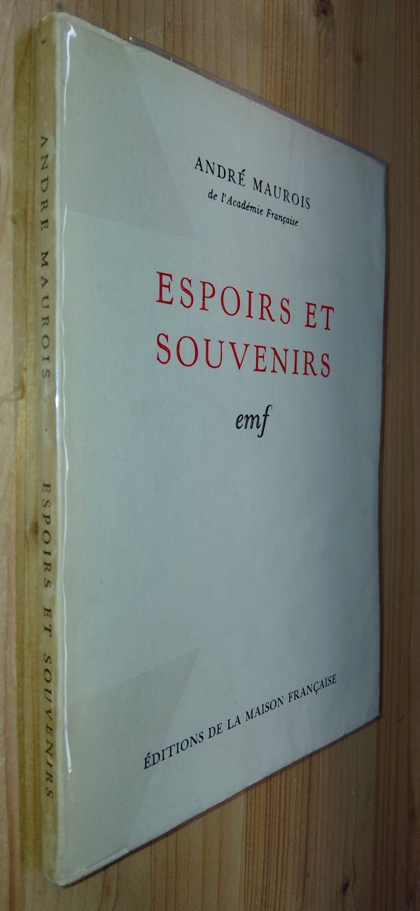 Espoirs et souvenirs (discours) - André MAUROIS - Image principale