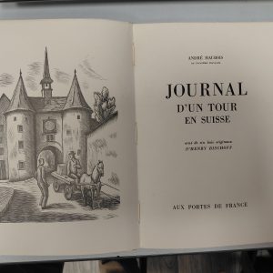 journal-dun-tour-en-suisse_maurois_edition-originale_CL-00438_01 Journal d'un tour en Suisse - maurois - Image 2