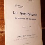 Le verlibrisme 1ère édition - Charles Vildrac - Image principale
