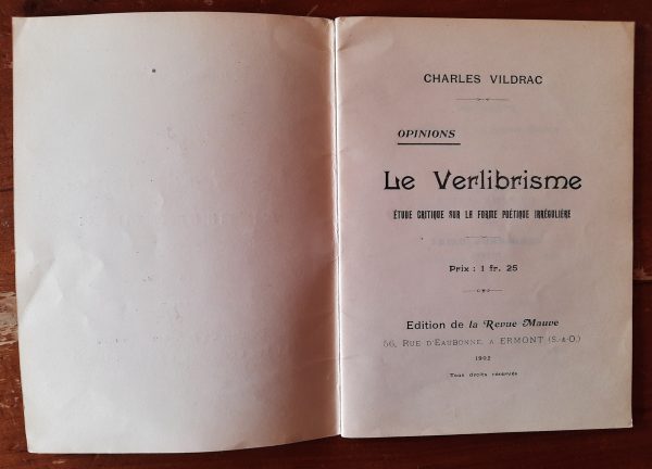 Le verlibrisme 1ère édition - Charles Vildrac - Image 2