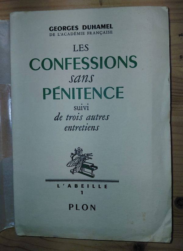 Les Confessions sans pénitence - Georges DUHAMEL - Image principale