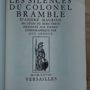 les-silences-du-colonel-bramble_andre-maurois_reedition_CL-00450_01 Les Silences du colonel Bramble - André MAUROIS - Image 2