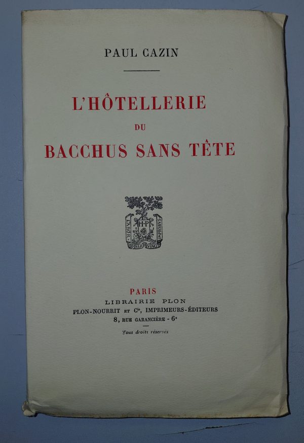 L'Hôtellerie du Bacchus sans tête - Paul Cazin - Image principale
