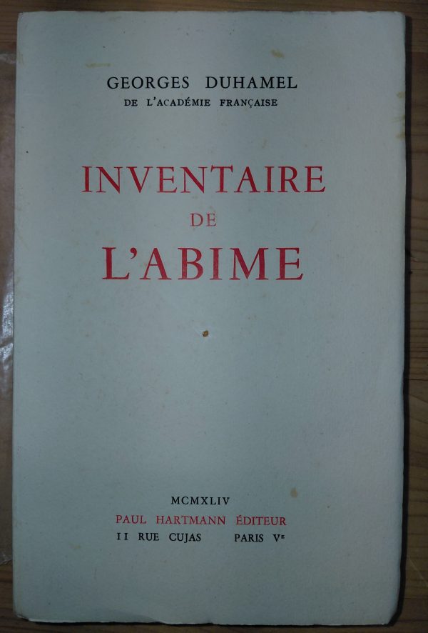 Lumières sur ma vie _ Tome 1 Inventaire de l'abîme (1884-1901) - Georges DUHAMEL - Image principale