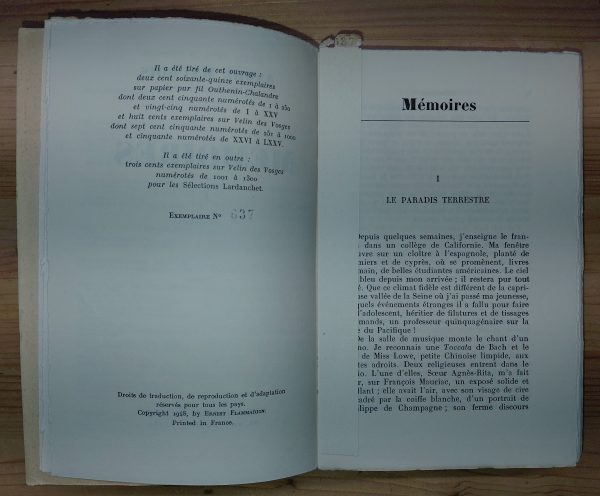 Mémoires - T.I Les années d'apprentissage - T.II Les années de travail - André MAUROIS - Image 2