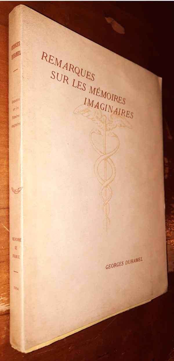 Remarques sur les mémoires imaginaires - Georges DUHAMEL - Image principale