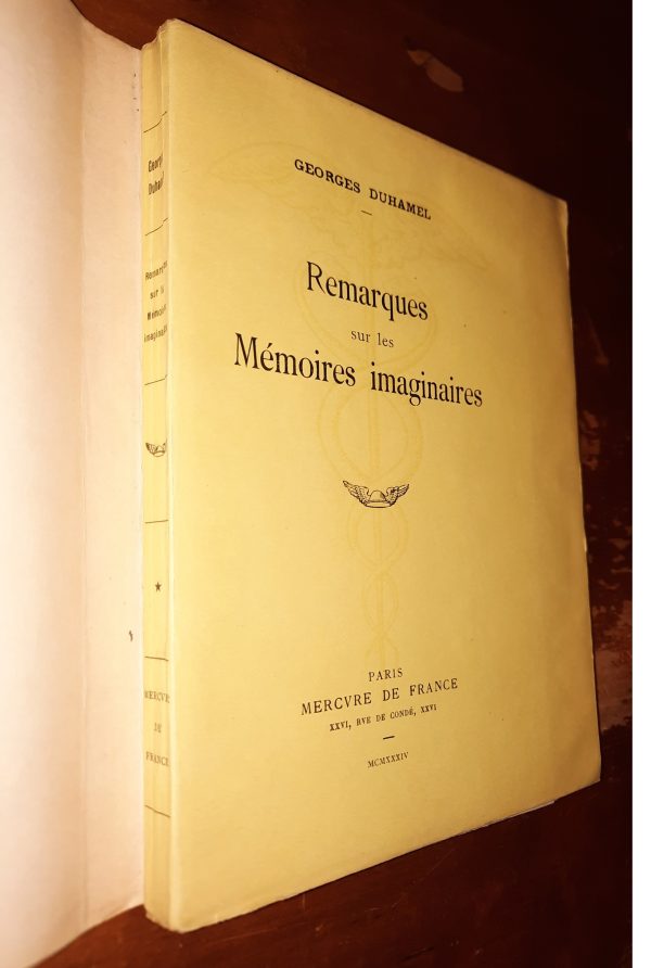 Remarques sur les mémoires imaginaires - Georges DUHAMEL - Image 2
