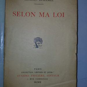 Selon ma loi - Georges DUHAMEL - Image principale