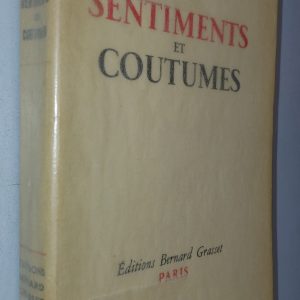 Sentiments et Coutumes - André MAUROIS - Image principale