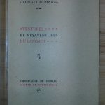 aventures et mésaventures du langage - Georges DUHAMEL - Image principale