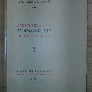 aventures et mésaventures du langage - Georges DUHAMEL - Image principale
