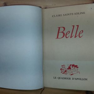 belle_claire-saintesoline_1ere-edition_CL-00708_01 Belle - Claire SAINTE-SOLINE - Image 2