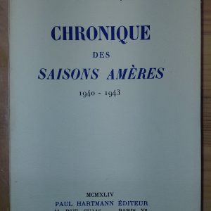 Chronique des saisons amères - Georges DUHAMEL - Image principale