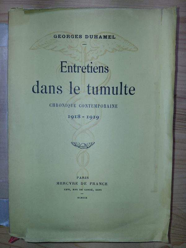 Entretiens dans le tumulte - Georges DUHAMEL - Image principale