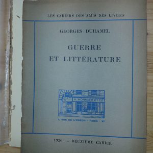 Guerre et Littérature - Georges DUHAMEL - Image principale