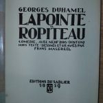 Lapointe et Ropiteau - Georges DUHAMEL - Image principale