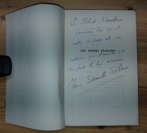 Les années fraîches - souvenirs autobiographiques d'une enfant solitaire et mal-aimée - Claire SAINTE-SOLINE - Image 2