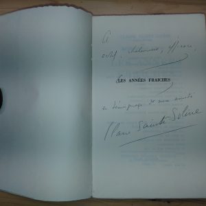 Les années fraîches  - souvenirs autobiographiques d'une enfant solitaire et mal-aimée. - Claire SAINTE-SOLINE - Image 2