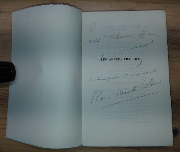 Les années fraîches  - souvenirs autobiographiques d'une enfant solitaire et mal-aimée. - Claire SAINTE-SOLINE - Image 2