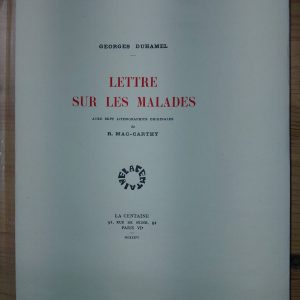 lettre sur les malades - Georges DUHAMEL - Image principale