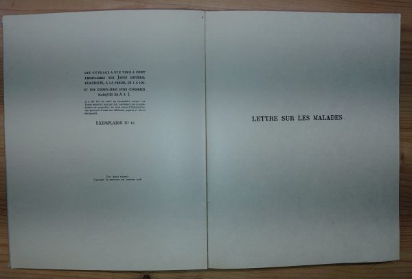 lettre sur les malades - Georges DUHAMEL - Image 2