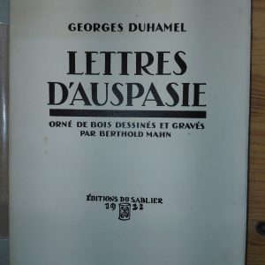 Lettres d'auspasie - Georges DUHAMEL - Image principale