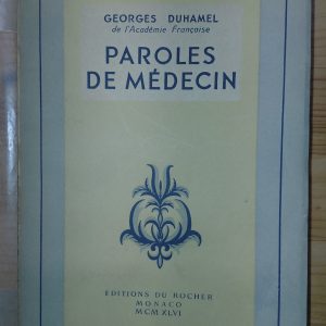 Paroles de médecin - Georges DUHAMEL - Image principale