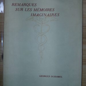 Remarques sur les mémoires imaginaires - Georges DUHAMEL - Image principale