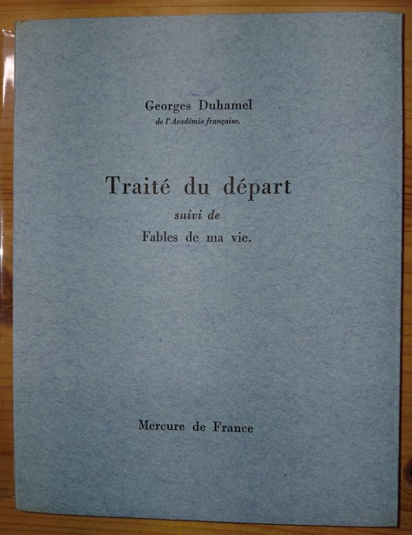 Traité du départ - Georges DUHAMEL - Image principale