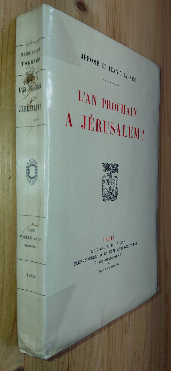 L’An prochain à Jérusalem - Jérôme et Jean Tharaud - Image principale