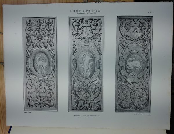 Monographie du Palais de Fontainebleau (2 chemises 1ère et 2ième partie) 223 planches - Jules ROUSSEL - Image 4