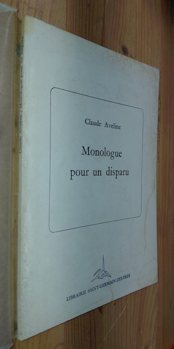Monologue pour un disparu - Claude Aveline - Image principale